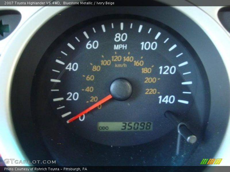 Bluestone Metallic / Ivory Beige 2007 Toyota Highlander V6 4WD