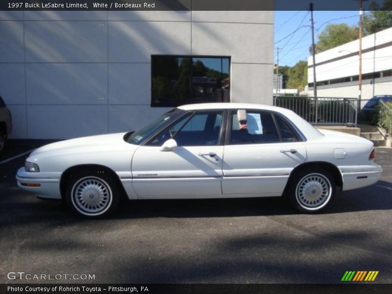 White / Bordeaux Red 1997 Buick LeSabre Limited