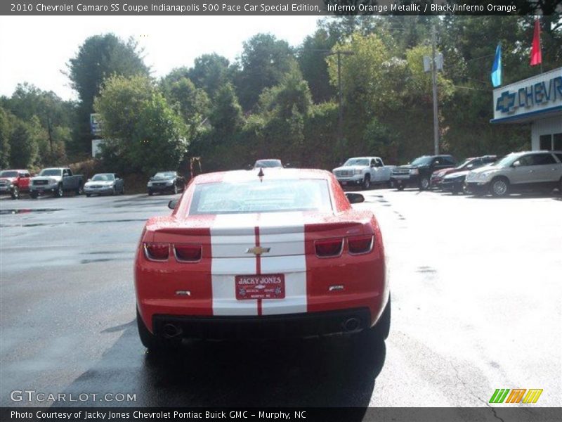 Inferno Orange Metallic / Black/Inferno Orange 2010 Chevrolet Camaro SS Coupe Indianapolis 500 Pace Car Special Edition