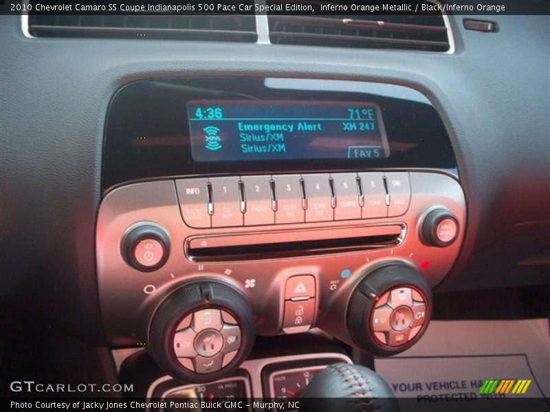 Inferno Orange Metallic / Black/Inferno Orange 2010 Chevrolet Camaro SS Coupe Indianapolis 500 Pace Car Special Edition
