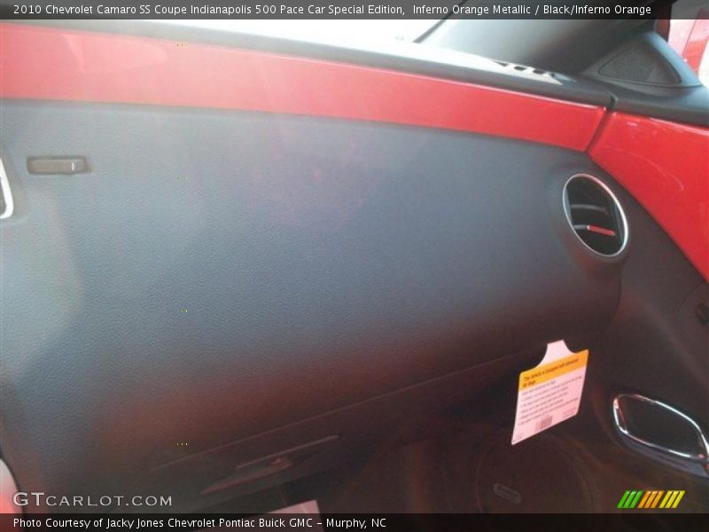 Inferno Orange Metallic / Black/Inferno Orange 2010 Chevrolet Camaro SS Coupe Indianapolis 500 Pace Car Special Edition