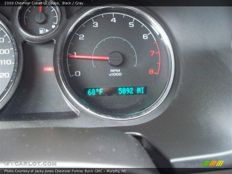 Black / Gray 2009 Chevrolet Cobalt LS Coupe