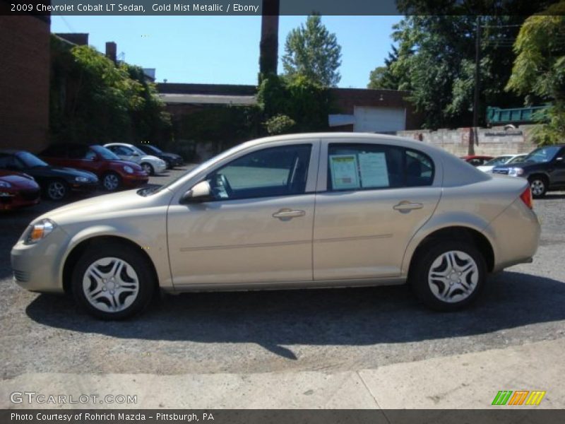 Gold Mist Metallic / Ebony 2009 Chevrolet Cobalt LT Sedan