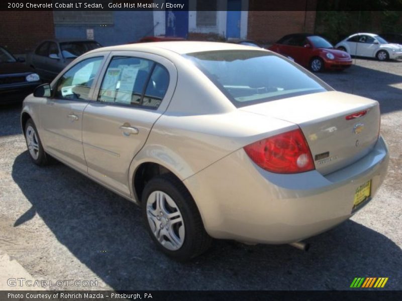 Gold Mist Metallic / Ebony 2009 Chevrolet Cobalt LT Sedan