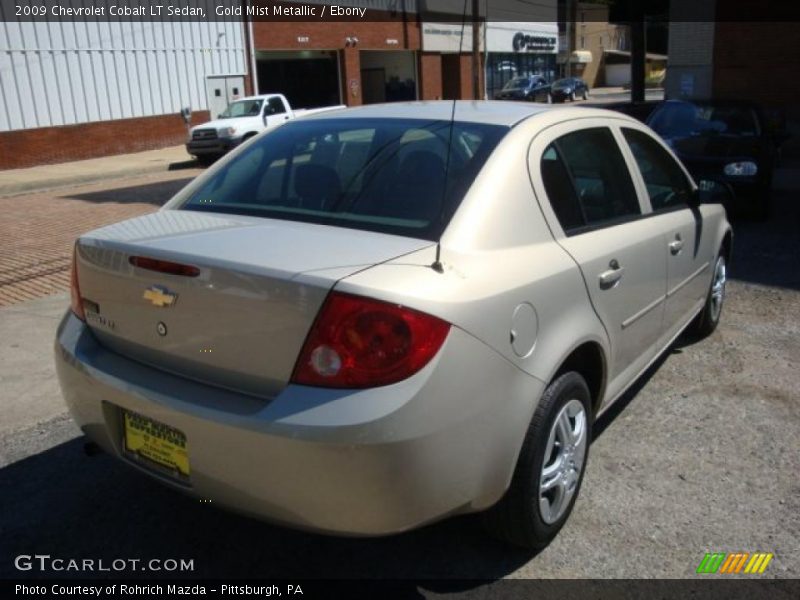 Gold Mist Metallic / Ebony 2009 Chevrolet Cobalt LT Sedan