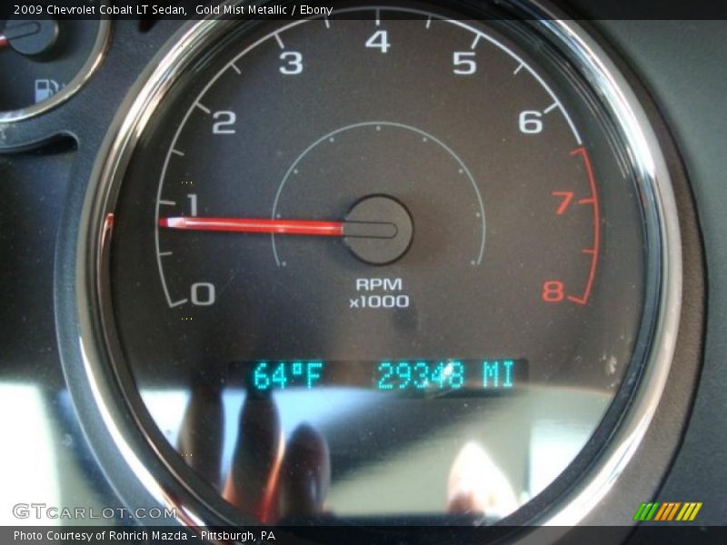 Gold Mist Metallic / Ebony 2009 Chevrolet Cobalt LT Sedan