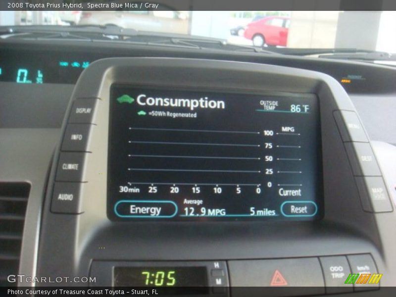 Spectra Blue Mica / Gray 2008 Toyota Prius Hybrid