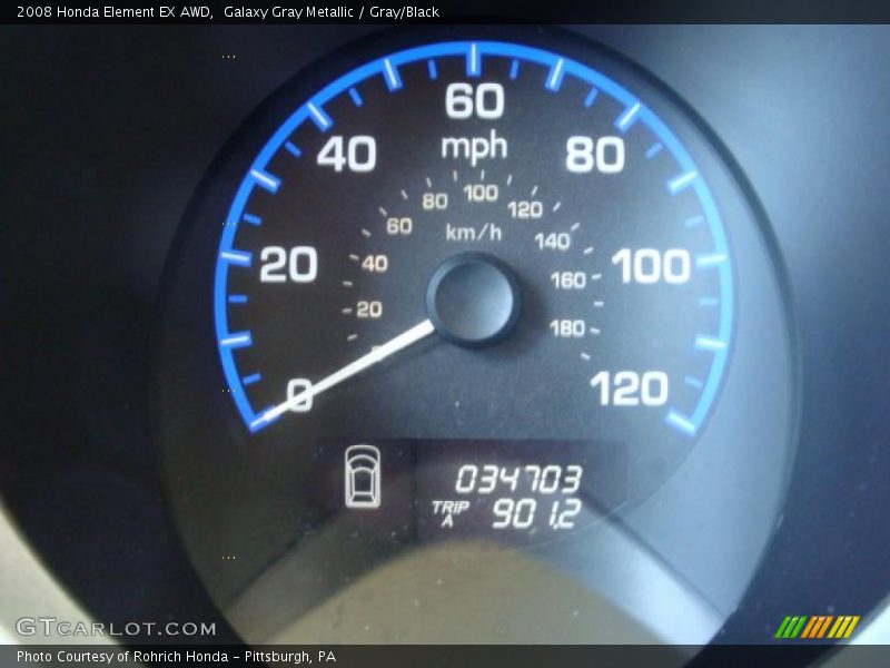 Galaxy Gray Metallic / Gray/Black 2008 Honda Element EX AWD