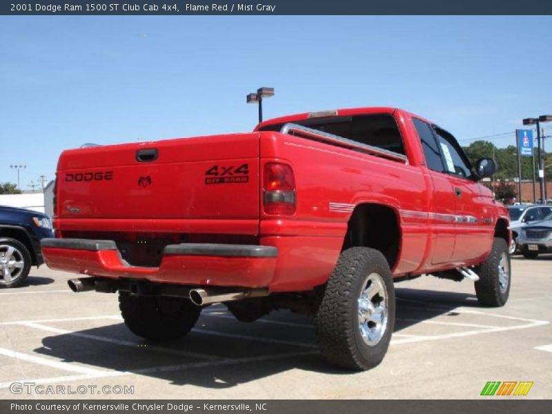 Flame Red / Mist Gray 2001 Dodge Ram 1500 ST Club Cab 4x4