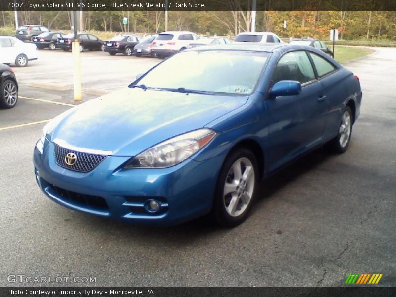 Blue Streak Metallic / Dark Stone 2007 Toyota Solara SLE V6 Coupe