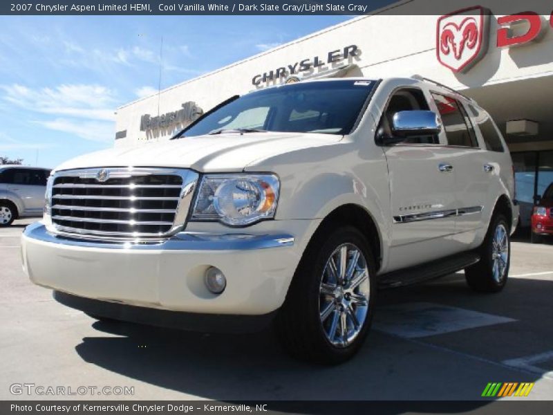 Cool Vanilla White / Dark Slate Gray/Light Slate Gray 2007 Chrysler Aspen Limited HEMI
