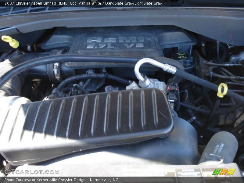 Cool Vanilla White / Dark Slate Gray/Light Slate Gray 2007 Chrysler Aspen Limited HEMI