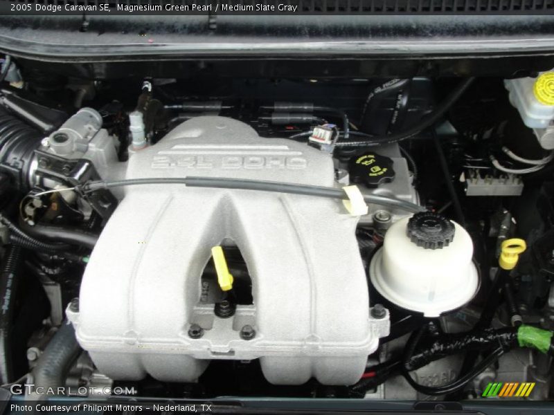 Magnesium Green Pearl / Medium Slate Gray 2005 Dodge Caravan SE