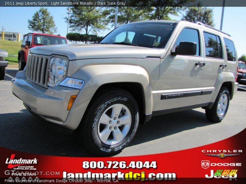 Light Sandstone Metallic / Dark Slate Gray 2011 Jeep Liberty Sport