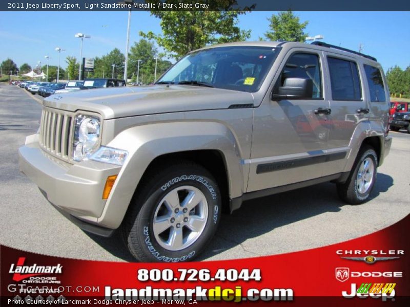Light Sandstone Metallic / Dark Slate Gray 2011 Jeep Liberty Sport