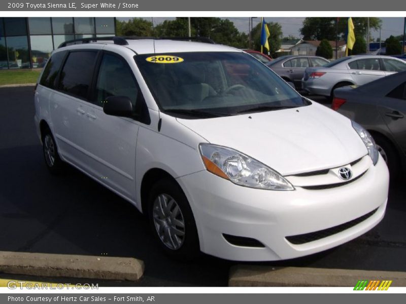 Super White / Stone 2009 Toyota Sienna LE