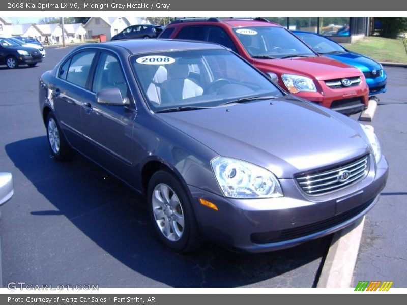Midnight Gray Metallic / Gray 2008 Kia Optima LX V6