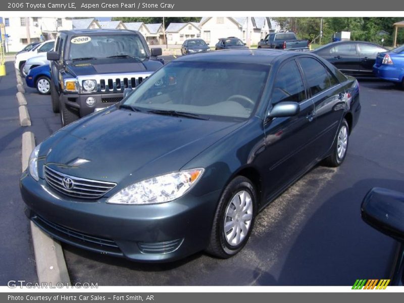 Aspen Green Pearl / Stone Gray 2006 Toyota Camry LE