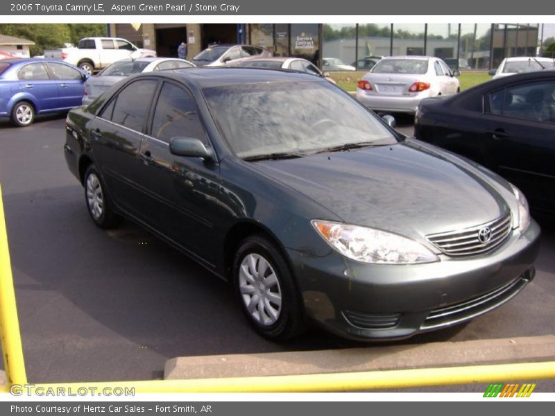 Aspen Green Pearl / Stone Gray 2006 Toyota Camry LE
