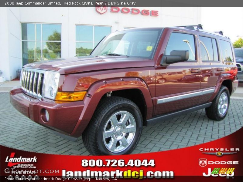 Red Rock Crystal Pearl / Dark Slate Gray 2008 Jeep Commander Limited