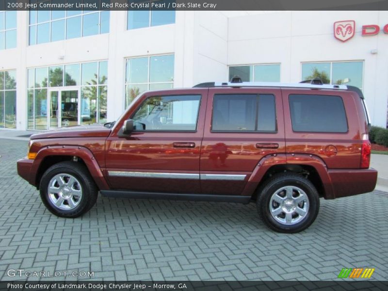 Red Rock Crystal Pearl / Dark Slate Gray 2008 Jeep Commander Limited