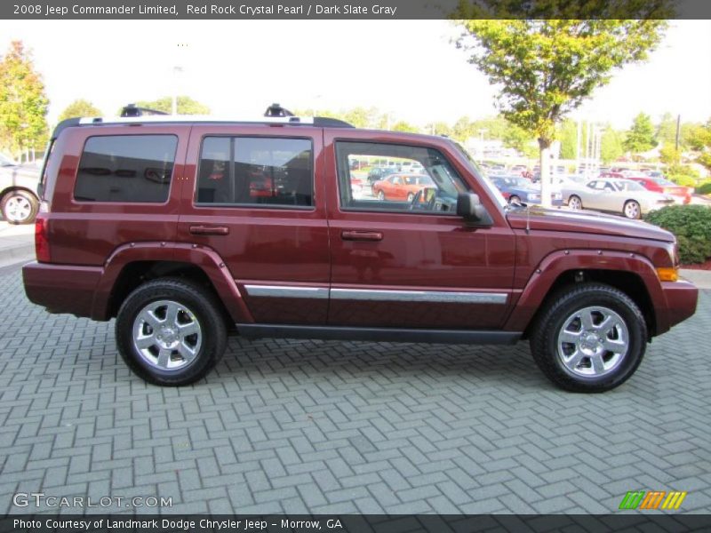 Red Rock Crystal Pearl / Dark Slate Gray 2008 Jeep Commander Limited