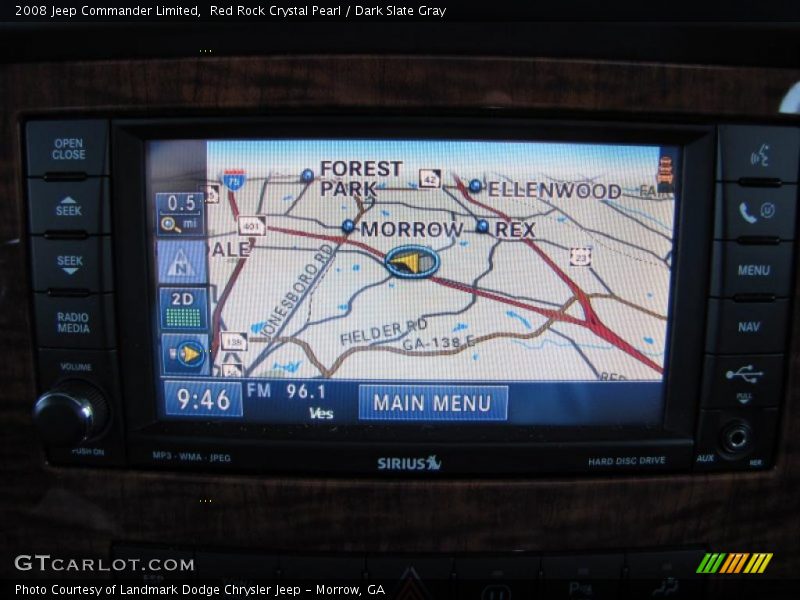 Red Rock Crystal Pearl / Dark Slate Gray 2008 Jeep Commander Limited