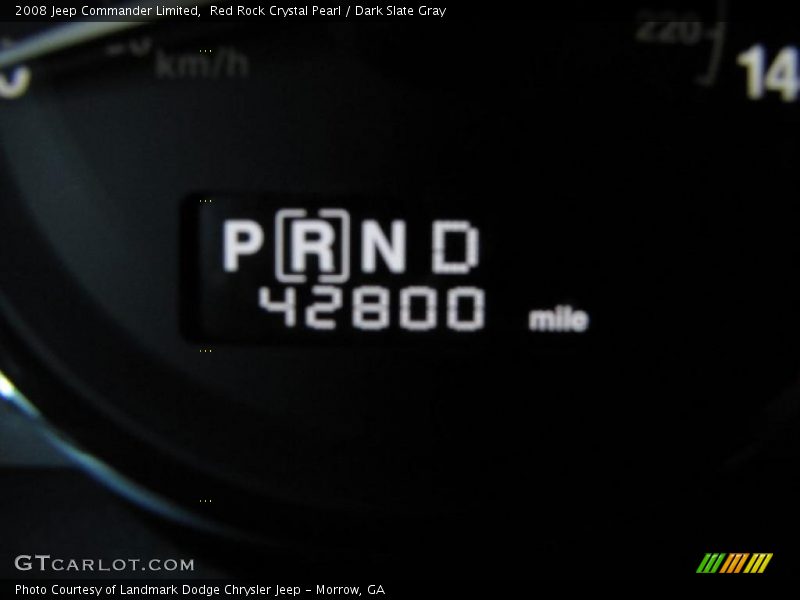 Red Rock Crystal Pearl / Dark Slate Gray 2008 Jeep Commander Limited