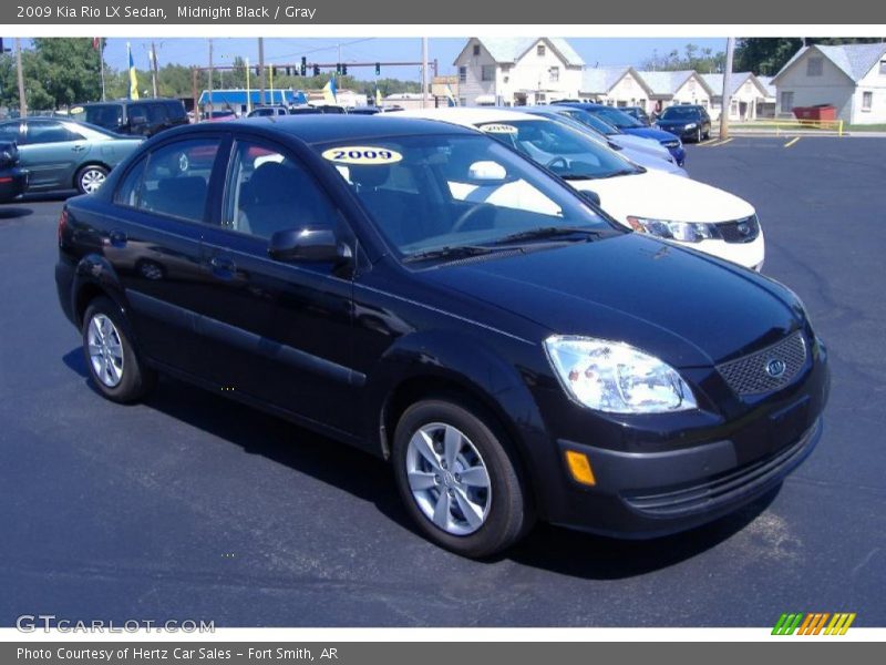 Midnight Black / Gray 2009 Kia Rio LX Sedan