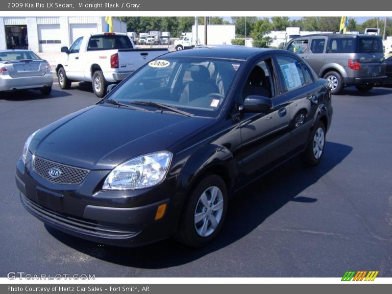 Midnight Black / Gray 2009 Kia Rio LX Sedan