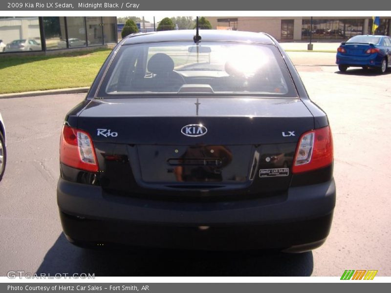 Midnight Black / Gray 2009 Kia Rio LX Sedan