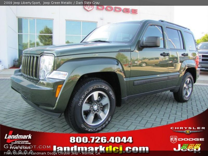 Jeep Green Metallic / Dark Slate Gray 2009 Jeep Liberty Sport