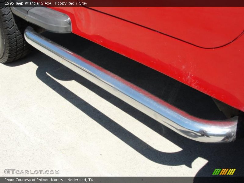Poppy Red / Gray 1995 Jeep Wrangler S 4x4