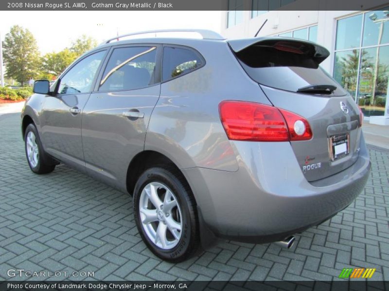 Gotham Gray Metallic / Black 2008 Nissan Rogue SL AWD