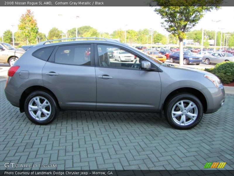 Gotham Gray Metallic / Black 2008 Nissan Rogue SL AWD