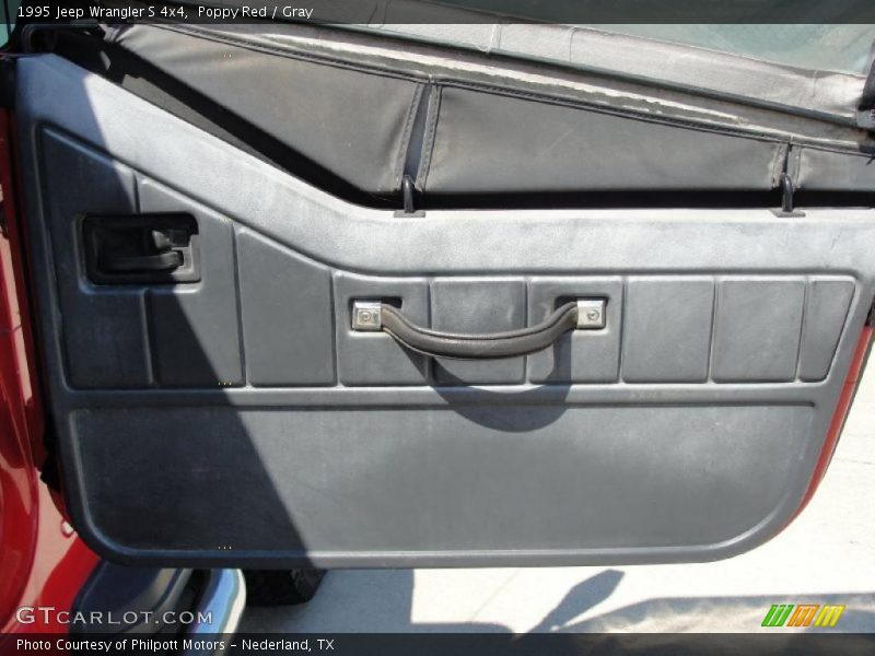 Poppy Red / Gray 1995 Jeep Wrangler S 4x4