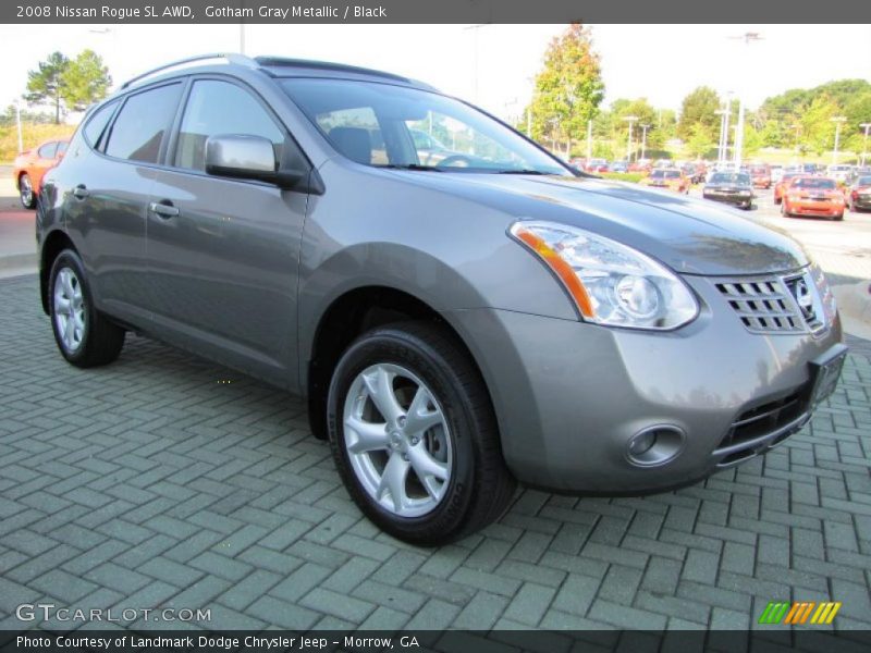 Gotham Gray Metallic / Black 2008 Nissan Rogue SL AWD