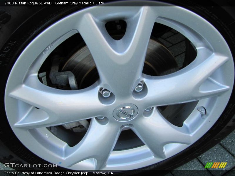 Gotham Gray Metallic / Black 2008 Nissan Rogue SL AWD