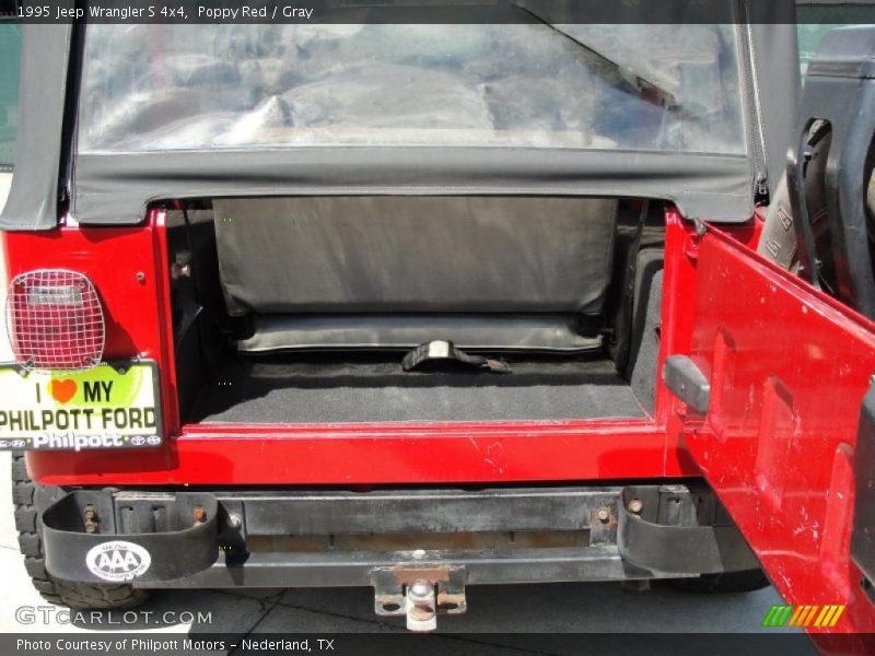 Poppy Red / Gray 1995 Jeep Wrangler S 4x4