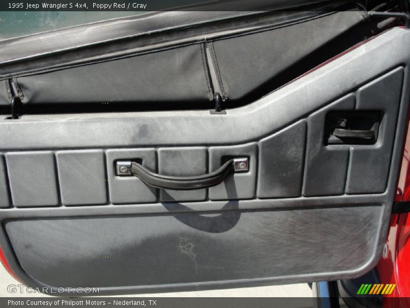 Poppy Red / Gray 1995 Jeep Wrangler S 4x4