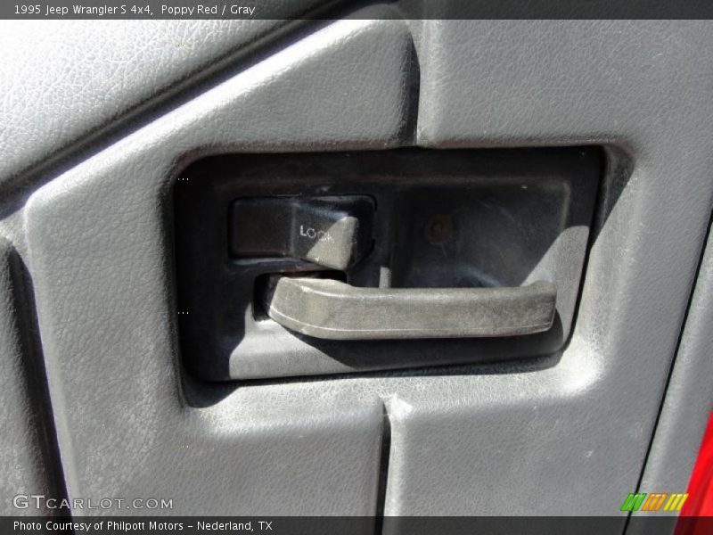 Poppy Red / Gray 1995 Jeep Wrangler S 4x4