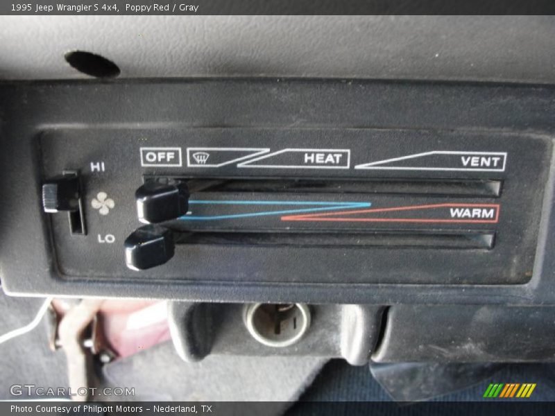 Poppy Red / Gray 1995 Jeep Wrangler S 4x4