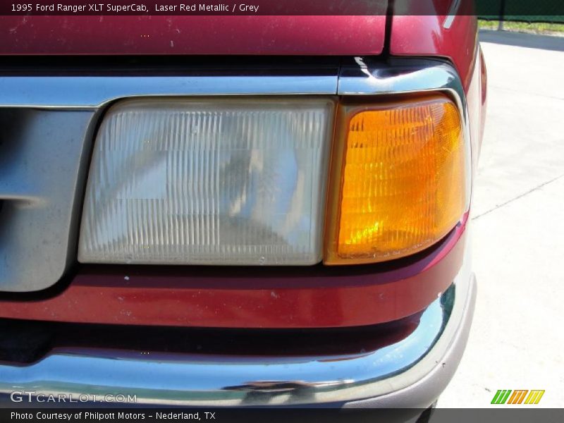 Laser Red Metallic / Grey 1995 Ford Ranger XLT SuperCab