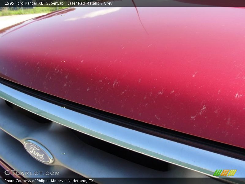 Laser Red Metallic / Grey 1995 Ford Ranger XLT SuperCab