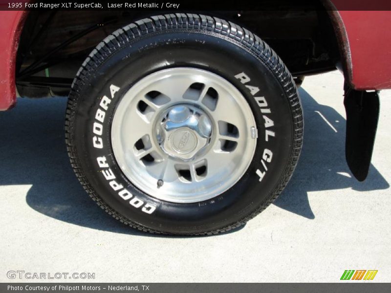 Laser Red Metallic / Grey 1995 Ford Ranger XLT SuperCab