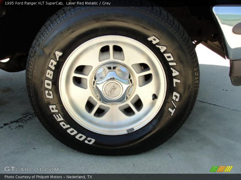 Laser Red Metallic / Grey 1995 Ford Ranger XLT SuperCab