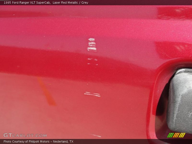 Laser Red Metallic / Grey 1995 Ford Ranger XLT SuperCab