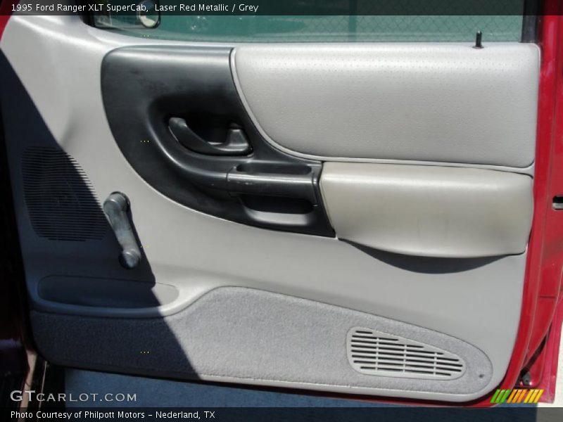 Laser Red Metallic / Grey 1995 Ford Ranger XLT SuperCab