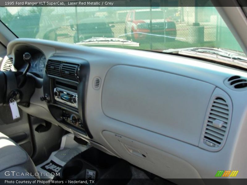 Laser Red Metallic / Grey 1995 Ford Ranger XLT SuperCab