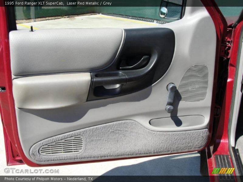 Laser Red Metallic / Grey 1995 Ford Ranger XLT SuperCab